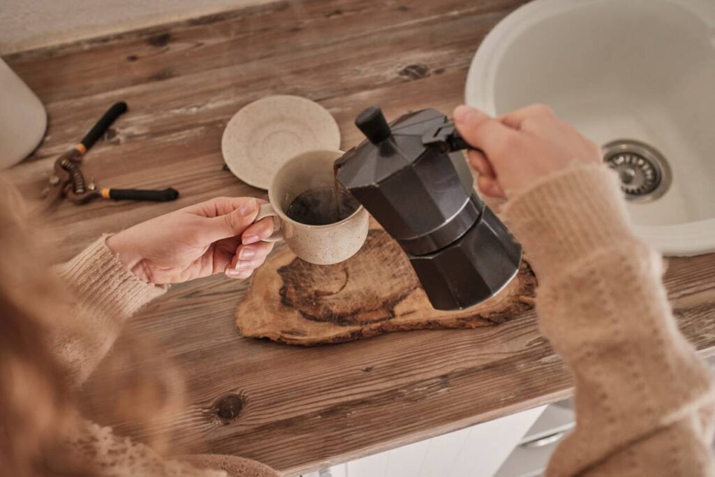 Une cafetière italienne